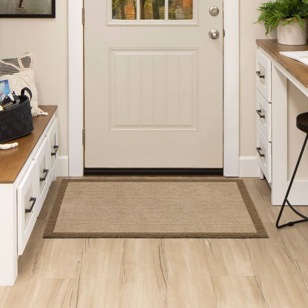 Threshold - 2'6" x 3'10" Threshold Madison Border Accent Rug T Tan - Picture 5 of 6